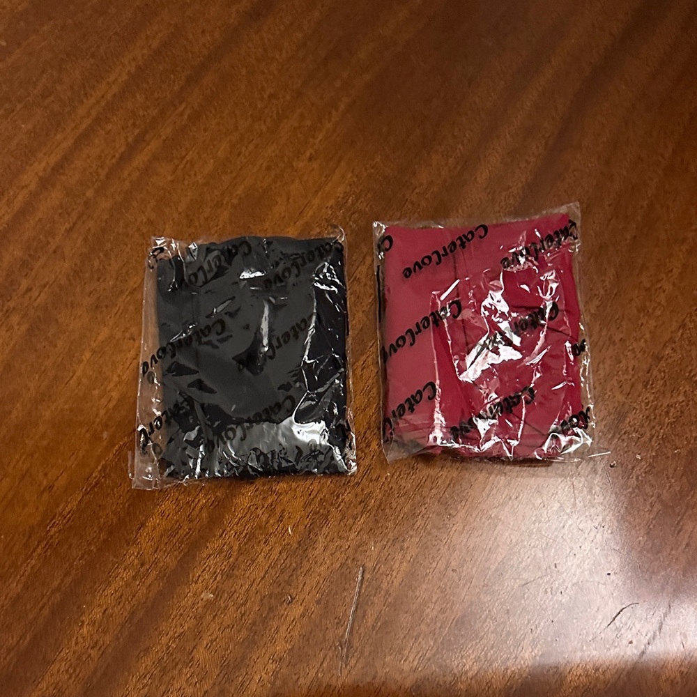 Women's Black and Red Panties